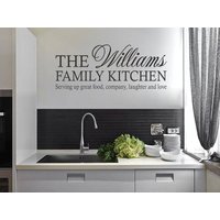 Personalisiert "Die Familienküche..." Wandbild Sticker, Vinyl Aufkleber, Transfer Personalisiert "Die Familienküche..." Wandbild Sticker, Vinyl Aufkleber, Transfer von TheWorldOfWallArt
