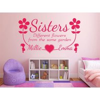 Personalisierte Schwestern Namen Wandsticker, Wand, Kunst, Aufkleber, Pvc Transfer, Mädchen Personalisierte Schwestern Namen Wandsticker, Wand, Kunst, Aufkleber, Pvc Transfer, Mädchen von TheWorldOfWallArt