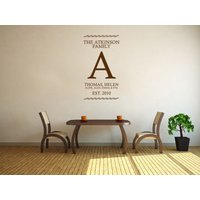 Personalisierter Familienname Vinyl Wandaufkleber Modernes Wohndekor Personalisierter Familienname Vinyl Wandaufkleber Modernes Wohndekor von TheWorldOfWallArt