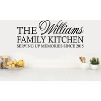 Personalisierter "Family Kitchen" Wandsticker, Vinyl Aufkleber, Transfer Personalisierter "Family Kitchen" Wandsticker, Vinyl Aufkleber, Transfer von TheWorldOfWallArt