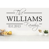 Personalisiertes Familien Wandbild Zitat & Datum, Moderne Wandtatto, Aufkleber, Transfer Personalisiertes Familien Wandbild Zitat & Datum, Moderne Wandtatto, Aufkleber, Transfer von TheWorldOfWallArt