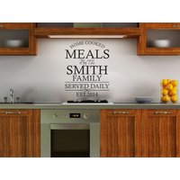 Personalisierte Küche Wandtattoo Hausgemachte Mahlzeiten Vinyl Art Personalisierte Küche Wandtattoo Hausgemachte Mahlzeiten Vinyl Art von TheWorldOfWallArt