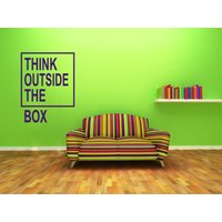 Think Outside The Box... Wandbild Sticker, Vinyl Aufkleber, Modern Transfer, Inspirational Quotes Think Outside The Box... Wandbild Sticker, Vinyl Aufkleber, Modern Transfer, Inspirational Quotes von TheWorldOfWallArt