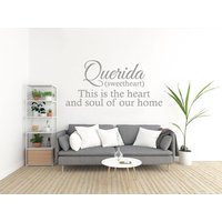 Wandspruch, "Querida. Dies Ist Das Herz Unseres Hauses" Wand Kunst Sticker, Vinyl Aufkleber, Modern Transfer Wandspruch, "Querida. Dies Ist Das Herz Unseres Hauses" Wand Kunst Sticker, Vinyl Aufkleber, Modern Transfer von TheWorldOfWallArt