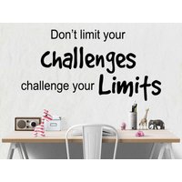 Inspirierendes Zitat Aufkleber Challenge Your Limits Vinyl Art Inspirierendes Zitat Aufkleber Challenge Your Limits Vinyl Art von TheWorldOfWallArt