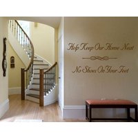 Wandspruch "Help Keep Our Home Neat.". Wanddeko Aufkleber Vinyl Transferfolie Wandspruch "Help Keep Our Home Neat.". Wanddeko Aufkleber Vinyl Transferfolie von TheWorldOfWallArt