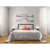 Wandspruch "If You Believe..." Aufkleber Deko Transfer Wasserfest Tapete Zeitgenössisch Dekor Wohnaccessoire von TheWorldOfWallArt