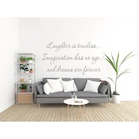 Wandspruch "Lachen Ist Zeitlos..." Wandtatto, Vinyl Aufkleber, Modern Transfer von TheWorldOfWallArt