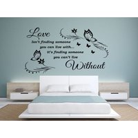 Wandspruch "Love Isn't Finding..." Aufkleber Modern Transfer Pvc Dekor Dekoration von TheWorldOfWallArt