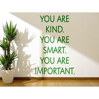 Inspirierender Spruch Aufkleber Kind, Smart, Wichtig - Modern Vinyl-Transfer Inspirierender Spruch Aufkleber Kind, Smart, Wichtig - Modern Vinyl-Transfer von TheWorldOfWallArt
