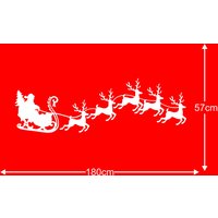 Weihnachtsmann Und Rentier Wandaufkleber Weihnachts-Vinyl-Aufkleber Weihnachtsmann Und Rentier Wandaufkleber Weihnachts-Vinyl-Aufkleber von TheWorldOfWallArt