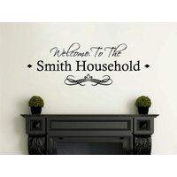 Personalisierter Familien Name Wand Aufkleber Willkommen in Unserem Haus Vinyl Aufkleber Personalisierter Familien Name Wand Aufkleber Willkommen in Unserem Haus Vinyl Aufkleber von TheWorldOfWallArt