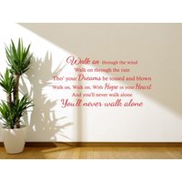 Kingsize Fussball Wandaufkleber You'll Never Walk Alone Kingsize Fussball Wandaufkleber You'll Never Walk Alone von TheWorldOfWallArt