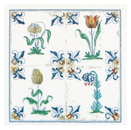 Thea Gouverneur - Kreuzstich-Set - Antike Flieen. Blumen - Aida - 18 Count - Für Erwachsene - 485A von Thea GOUVERNEUR SINCE 1959