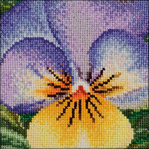 Thea Gouverneur Stiefmütterchen Kreuzstich, 10 x 10 cm von Thea GOUVERNEUR SINCE 1959