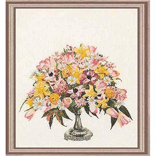 Thea Gouverneur 1084 Kreuzstich-Set, Leinen, Mehrfarbig, 45x51cm von Thea GOUVERNEUR SINCE 1959
