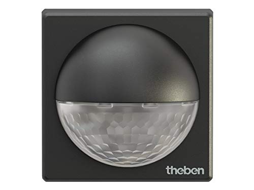 Theben 1010201 theLuxa R180 BK – 180° Passiv Infrarot (PIR) Bewegungsmelder für den Außenbereich - Gehäusefarbe Schwarz von Theben