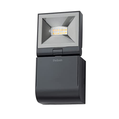 Theben 1020722 theLeda S10L BK I LED-Strahler I LED-Beleuchtung I LED-Lampe I LED-Leuchte I Wandmontage I Außenbereich I IP 55 I schwarz von Theben