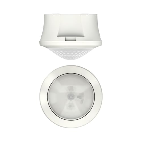 Theben 1030550 theMova S360-100 AP WH Bewegungsmelder Passiv-Infrarot I 360° Erfassungsbereich I Innenbereich I Deckenmontage Aufputz I PIR von Theben