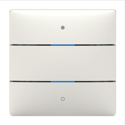 Theben 4800412 I LUXORliving iON2 I Tastsensor mit 2 Tasten in Weiß I Für KNX Smart-Home System LUXORliving I integrierter Temperatursensor I Taster I Schalten/Dimmen/Jalousie von Theben