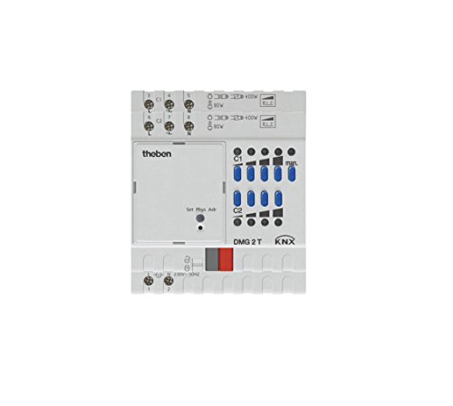 Theben 4930270 DMG 2 T KNX 2-fach Universal Dimmaktor Grundmodul der MIX2 Serie I 2 Kanäle I Dimmbereich 0-100% I Optimal für LED bis 400 W I DIN-Schiene I Hutschiene I 4 TE Theben 4930270 DMG 2 T KNX 2-fach Universal Dimmaktor Grundmodul der MIX2 Serie I 2 Kanäle I Dimmbereich 0-100% I Optimal für LED bis 400 W I DIN-Schiene I Hutschiene I 4 TE von Theben