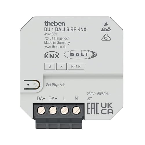 Theben 4941681 DU 1 DALI S RF KNX I DALI Funk-Aktor I KNX Schnittstelle I Lichtsteuerung I DALI-2 I KNX RF I Data Secure von Theben