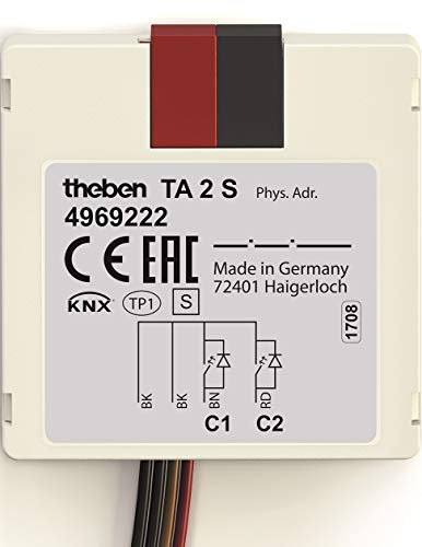 Theben 4969222 TA 2 S KNX - w2-Fach Tasterschnittstelle mit 4-poligem Kabelanschluss Theben 4969222 TA 2 S KNX - w2-Fach Tasterschnittstelle mit 4-poligem Kabelanschluss von Theben