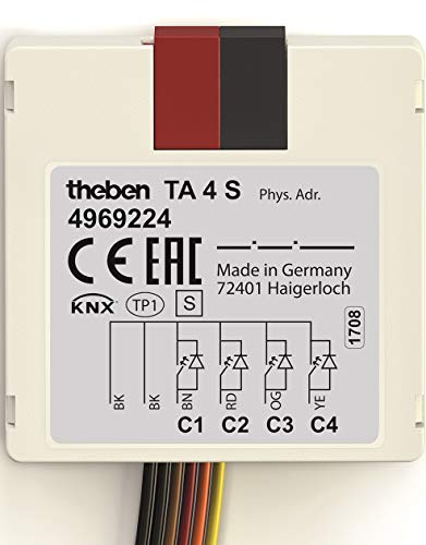 Theben 4969224 TA 4 S - KNX 4-fach Tasterschnittstelle mit 6-poligem Kabelanschluss Theben 4969224 TA 4 S - KNX 4-fach Tasterschnittstelle mit 6-poligem Kabelanschluss von Theben