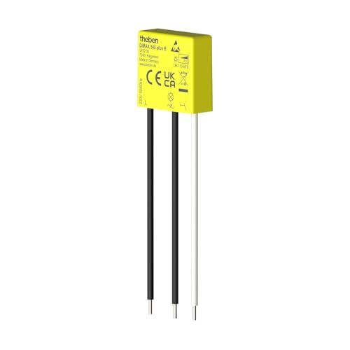 Theben 5400130 DIMAX 540 plus B - Mini Unterputz-Dimmer I benötigt keinen Neutralleiter I 100 m Kabellänge I Memory Funktion I Altbau, Nachrüstung und Renovierung I Einstellbare Mindesthelligkeit von Theben