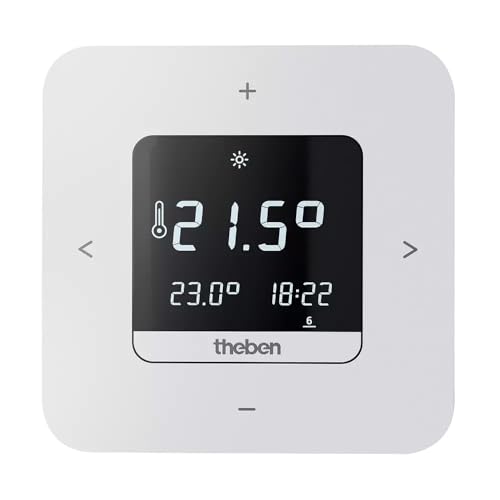 Theben 8119200 Ramses 811 top3 I Digital-Uhrenthermostat für zeitabhängige Überwachung/Regelung der Raumtemperatur I Batterieversion I Raumthermostat von Theben