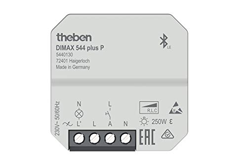 Theben DIMAX 544 plus P - Universaldimmer mit automatischer Lasterkennung und Bedienung über App oder Taster 5440130 von Theben