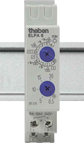 Theben Elpa 6 - Elektronischer Treppenlicht-Zeitschalter, Mit 10 Wählbaren Funktionen - 0060002 von Theben