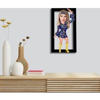 Lehrerin Personalisiertes Portrait Personalisiert Caricatue Holzrahmen Geschenke Für Beste Freundin Digitale Produkte Neues Zuhause von ThebestqualityDesign