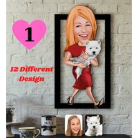 Personalisiertes Tierportrait | Haustier Erinnerungsgeschenk Karikatur Personalisiert Aus Foto Paare Portrait Mit Denken Sie An Ihr von ThebestqualityDesign