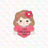 Mädchen Herz Plakette Ausstechform, Valentines Ausstechformen Oder Fondant Ausstechform Mädchen Herz Plakette Ausstechform, Valentines Ausstechformen Oder Fondant Ausstechform von S4UCCUTTERS