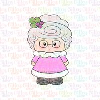 Frau Claus Rosa Ausstechform, Weihnachtsausstechform Oder Fondant Ausstechform von S4UCCUTTERS