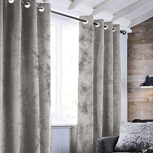 Thedecofactory Ösenvorhang, Lederoptik Havanna Polyester 250 x 140 cm, Polyester, weiß, 250x140 cm von Thedecofactory
