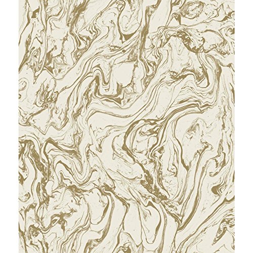 RoomMates RMK9080WP Marmor-Metallic-Gold-Tapete zum Abziehen und Aufkleben von RoomMates