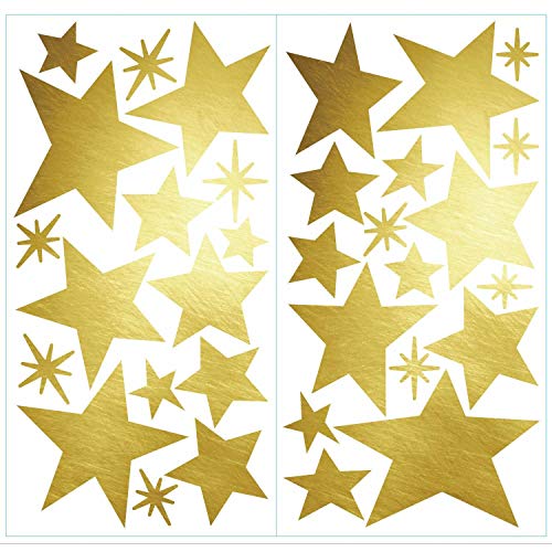 thedecofactory rmk3528scs Star Peel and Stick Wall Decals with Foil repositionierbar, Vinyl, Mehrfarbig, 104 x 26 x 2,5 cm von RoomMates