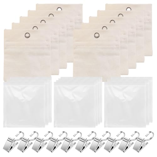 10 Stück Vorhang Beschwerer Outdoor Verstellbare Tischdeckenbeschwerer für Draußen mit 10 Wasserdichten PVC Taschen Metallklammern zur Befestigung Outdoor Vorhang Wetterfest Zelt Tischdecken von Theiuaoqwe