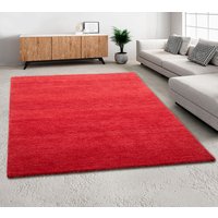 THEKO Wollteppich "Gabbeh Uni, Handweb Teppich, meliert, reine Wolle, handgewebt", rechteckig, 14 mm Höhe, Schlafzimmer, Wohnzimmer, Esszimmer, auch als Läufer oder rund von Theko