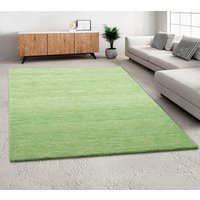 THEKO Wollteppich "Gabbeh Uni, Handweb Teppich, meliert, reine Wolle, handgewebt", rechteckig, 14 mm Höhe, Schlafzimmer, Wohnzimmer, Esszimmer, auch als Läufer oder rund von Theko