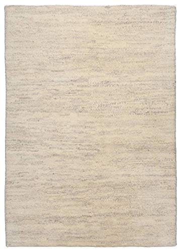Original marokkanischer Berber Teppich aus 100% nachhaltiger Schurwolle (Wollsiegel); handgeknüpft, weich und robust | 140 x 200 cm; Farbe: Melange | Florrfäden: ca. 90000 | Royal Double von Theko