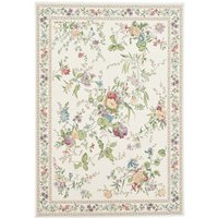 THEKO Teppich "Flomi Sagrini" rechteckig 4 mm Höhe Flachgewebe, Pastell-Farben, Blumen Design von Theko