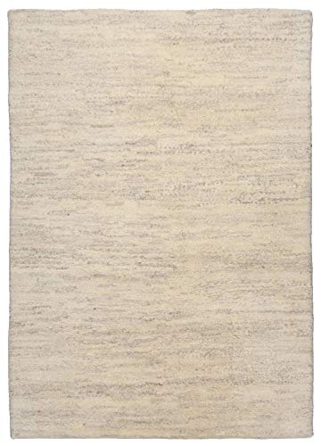 Original marokkanischer Berber Teppich aus 100% nachhaltiger Schurwolle (Wollsiegel); handgeknüpft, weich und robust | 70 x 140 cm; Farbe: Melange | Florrfäden: ca. 90000 | Royal Double von Theko