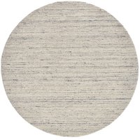 THEKO Wollteppich "Pure UNI" rund 14 mm Höhe Handwebteppich, meliert, reine Wolle, handgewebt von Theko