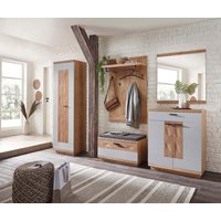 THEKO Wollteppich "TRONDHEIM 05" rechteckig 10 mm Höhe Flachgewebe, gestreift, reine Wolle, handgewebt, Wohnzimmer von Theko