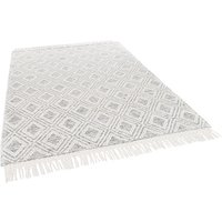 THEKO Wollteppich "Visby - 702" rechteckig 10 mm Höhe Handweb Teppich, reine Wolle, handgewebt, Rauten Design, mit Fransen THEKO Wollteppich "Visby - 702" rechteckig 10 mm Höhe Handweb Teppich, reine Wolle, handgewebt, Rauten Design, mit Fransen von Theko