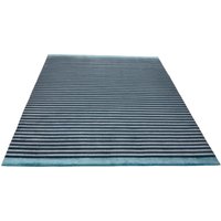 THEKO Teppich "Miami 3286", rechteckig, 8 mm Höhe, Handweb Teppich, gestreift, handgewebt, aus Viskose & Wolle von Theko