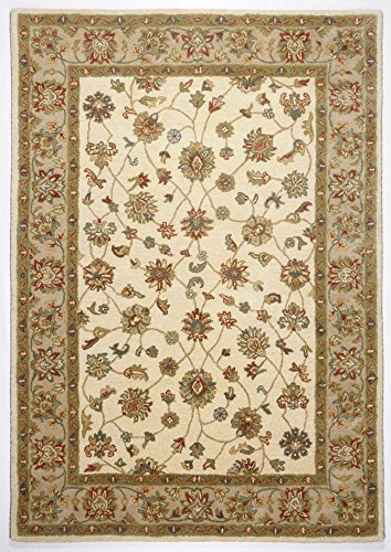 Teppich Marke THEKO orientalischer Handgetufteter Designer Teppich Farbe Creme Braun Groesse auswaehlen 240 x 340 cm von Theko